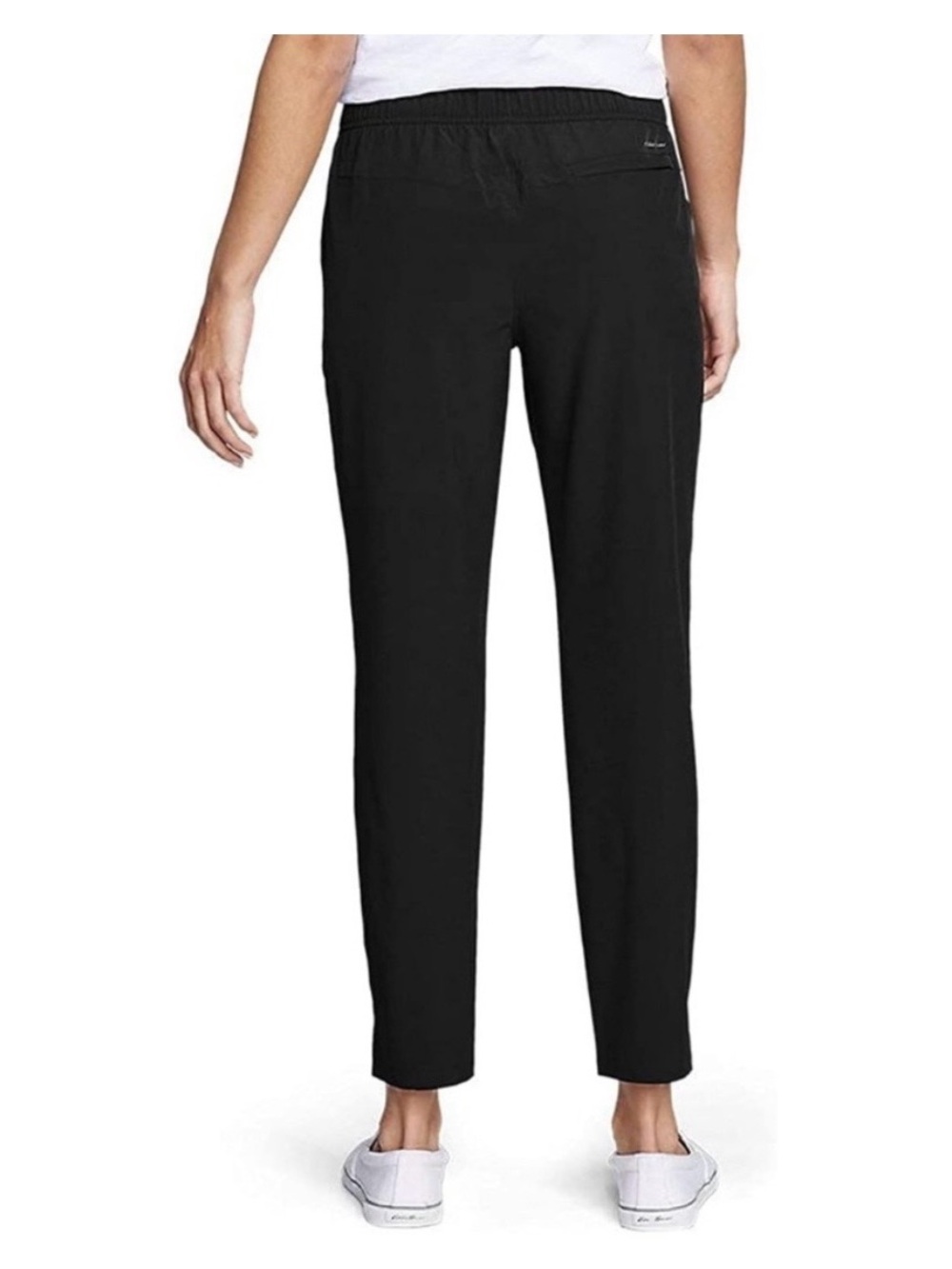 Eddie Bauer Women's Departure Ankle Pants Medium Black Pull-On Stretch Hiking - Picture 3 of 16